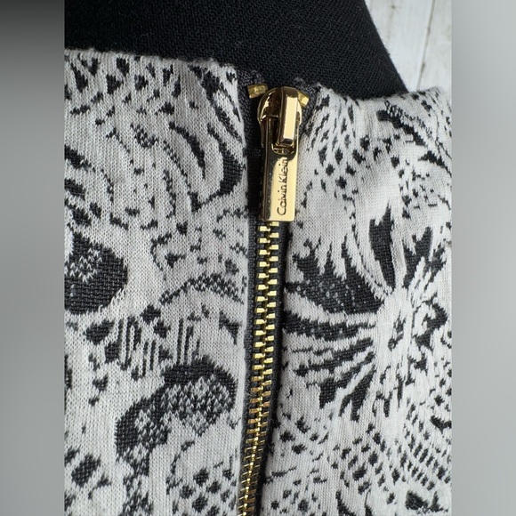 Calvin Klein Floral Knit Jacquard Sheath Dress-Gray-‎ size12 - Picture 5 of 10